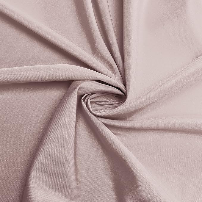 sancua Round Tablecloth - 120 Inch - Water Resistant Spill Proof Washable Polyester Table Cloth Decorative Fabric Table Cover for Dining Tables, Buffet Parties and Camping, Blush