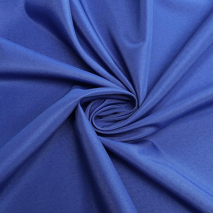 sancua Round Tablecloth - 60 Inch - Water Resistant Spill Proof Washable Polyester Table Cloth Decorative Fabric Table Cover for Dining Tables, Buffet Parties and Camping, Blue