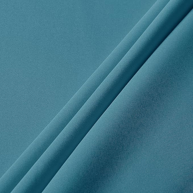 sancua Round Tablecloth - 60 Inch(Fits 20-48 Inch Tables) - Water Resistant Spill Proof Washable Polyester Table Cloth Decorative Fabric Table Cover for Dining, Buffet Parties and Camping, Teal