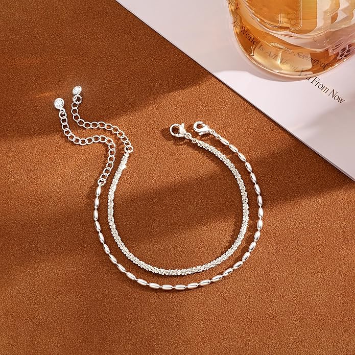 Hand Chain Bracelet for Women: Dainty 14k Gold Silver Plated Ring Chain Bracelets for Women Trendy Jewelry for Wedding Prom Birthday Gifts for Women